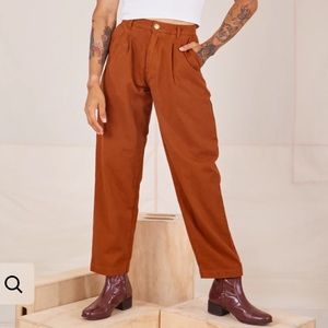 BIG BUD PRESS burnt terracotta heavyweight trousers